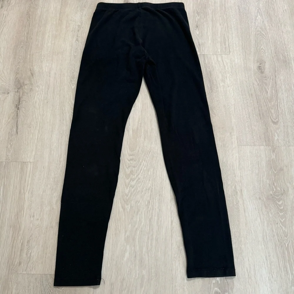 Kids Cat & Jack Girls Black Cotton Stretch Leggings Pants L 10/12